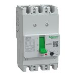 SCHNEIDER - G12E3A100-Circuit breaker, GoPact MCCB 125, 3 poles, 15kA at 415VAC, 100A rating, TMD trip unit, adjustable thermal protection